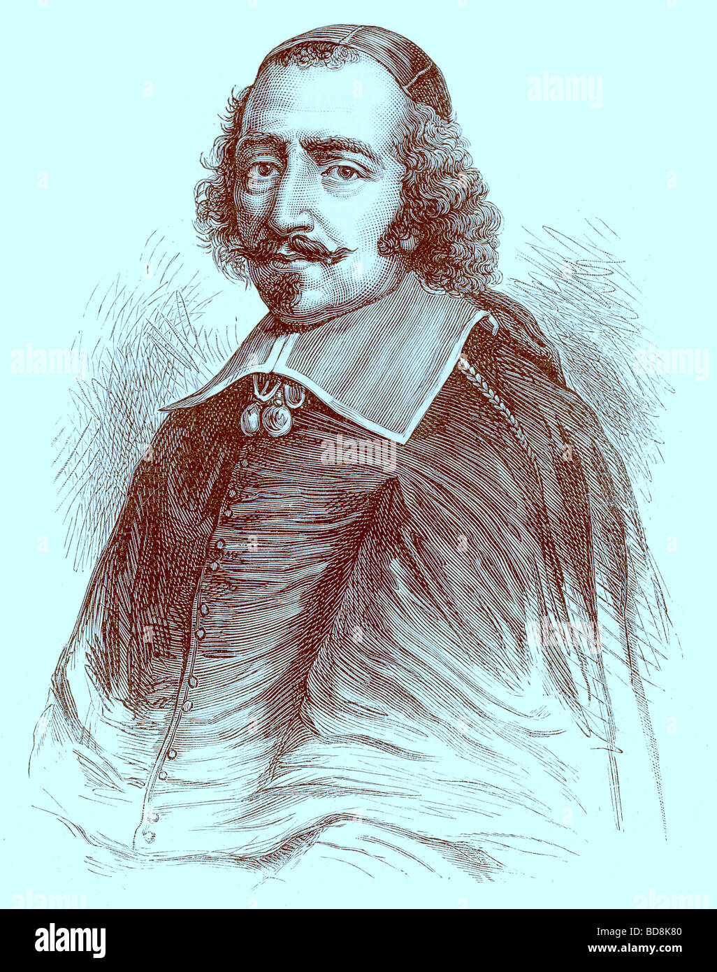 Kardinal Mazarin Illustration aus Cassell s illustrierte Weltgeschichte von Edward Ollier 1890 Stockfoto