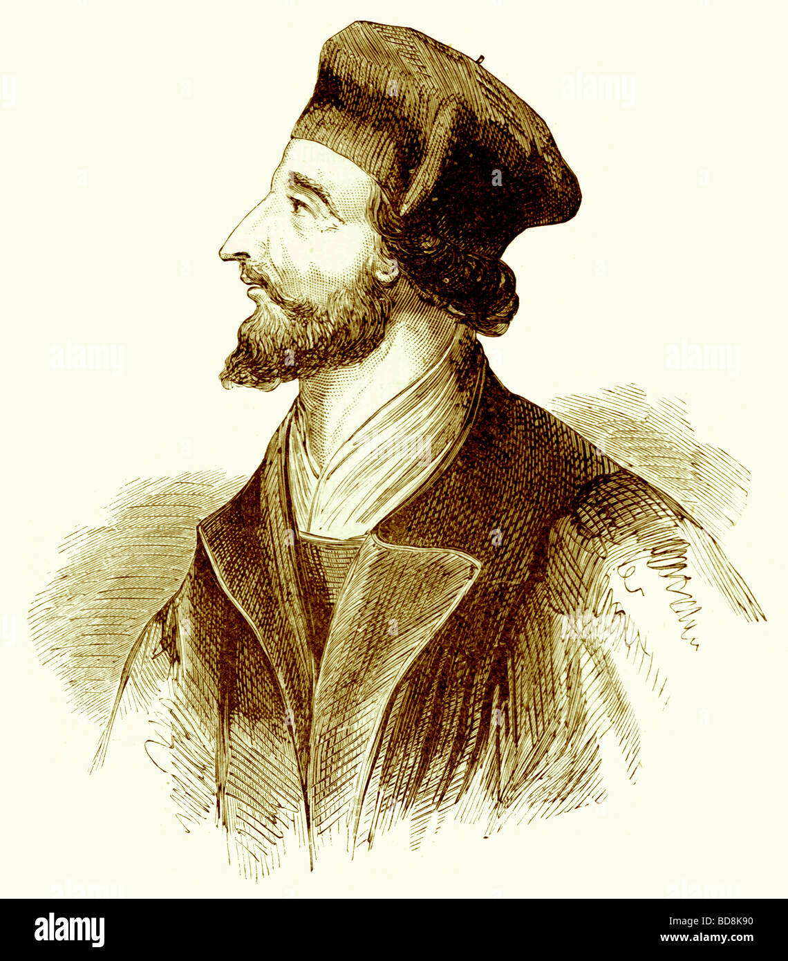 Jan Hus-Illustration von Cassell s veranschaulicht Universalgeschichte von Edward Ollier 1890 Stockfoto