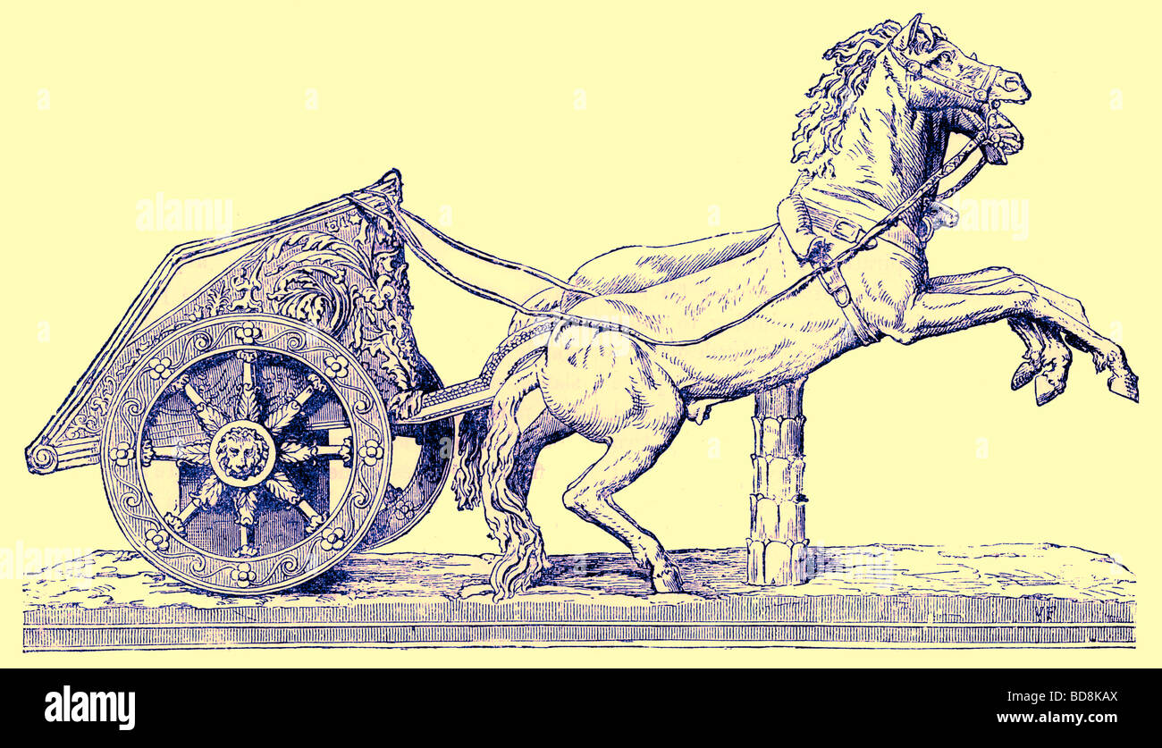Römische Racing wagen Abbildung von Cassell s Illustrated Universalgeschichte von Edward Ollier 1890 Stockfoto
