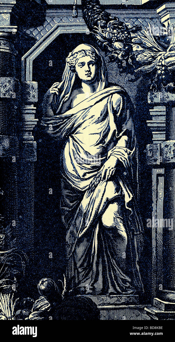 Ceres Illustration aus Cassell s illustrierte Weltgeschichte von Edward Ollier 1890 Stockfoto