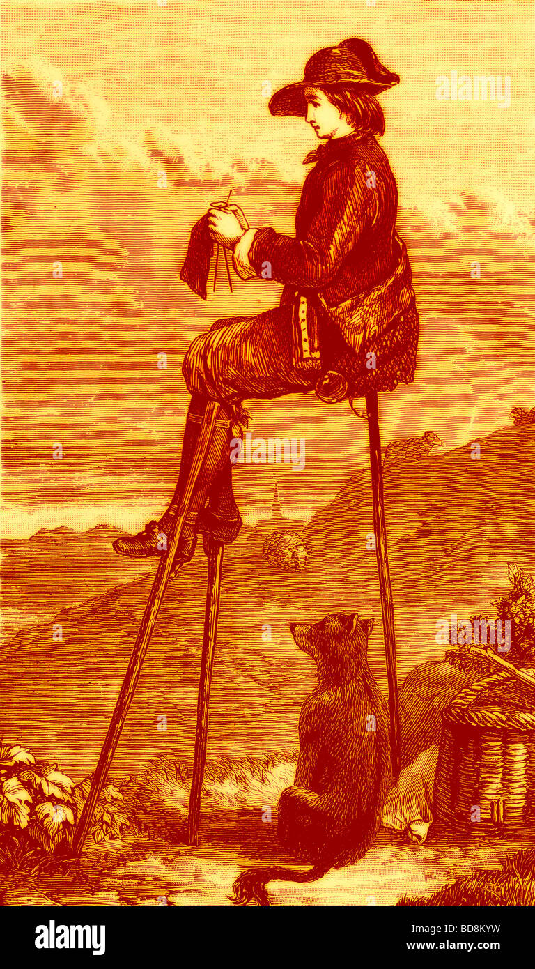 Bauer von der Landes-Abbildung von französischen Bilder von Samuel Green religiöses Traktat-Gesellschaft C 1880 Stockfoto