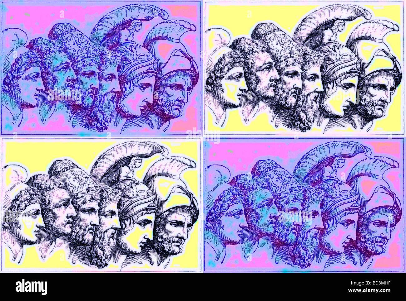 Helden des Trojanischen Krieges Stockfoto