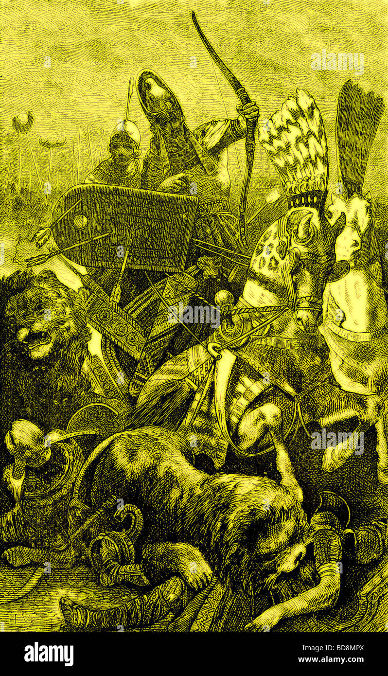 Die große Sesostris Ramses II n der Schlacht von Kadesch Stockfoto