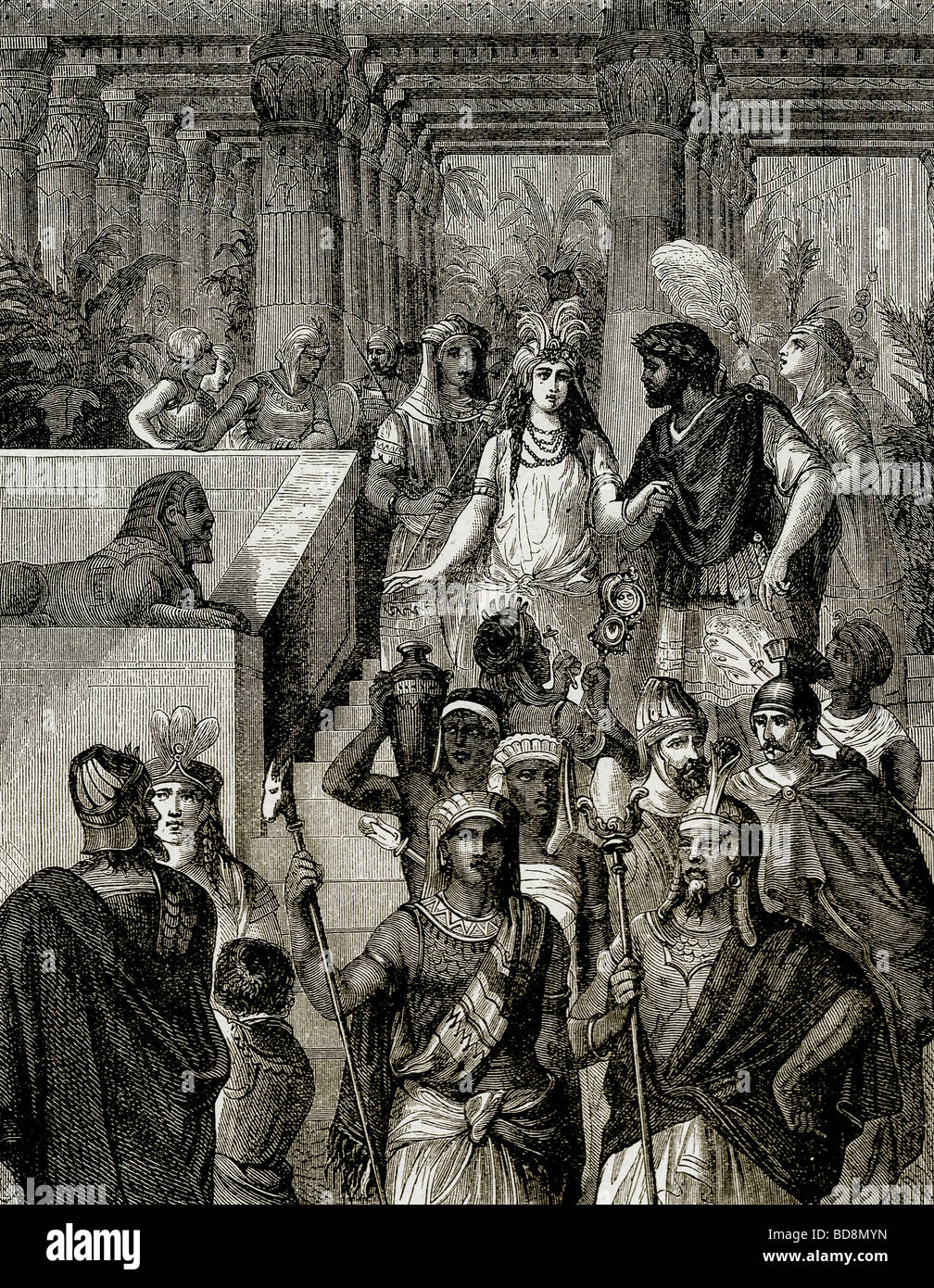 Antonius und Cleopatra in Ägypten Abbildung aus der illustrierten Geschichte der Welt Ward Lock C 1880 Stockfoto