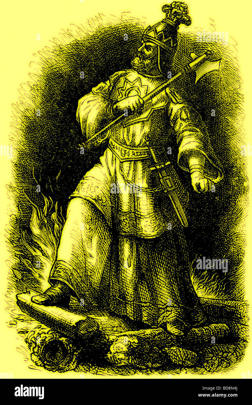 Attila, die Geißel Gottes Illustration aus der illustrierten Geschichte der Welt Ward Lock C 1880 Stockfoto