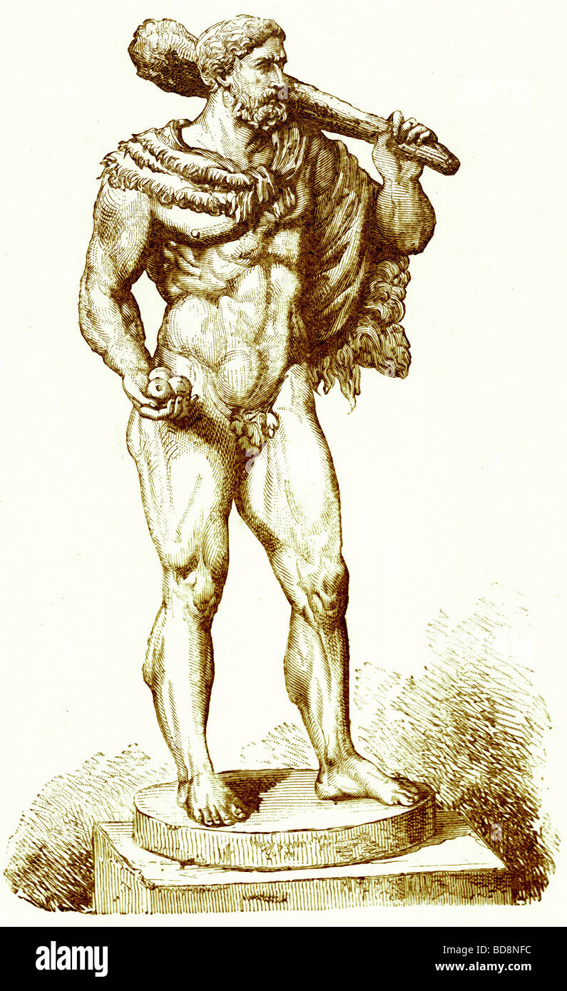 Hercules-Illustration aus der Geschichte Roms durch Victor Duruy Kegan Paul Graben Co 1884 Stockfoto