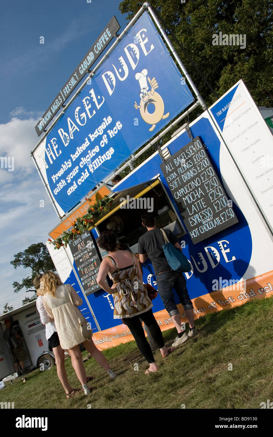 Bagel-Stall an The Big Chill Festival 2009 Stockfoto