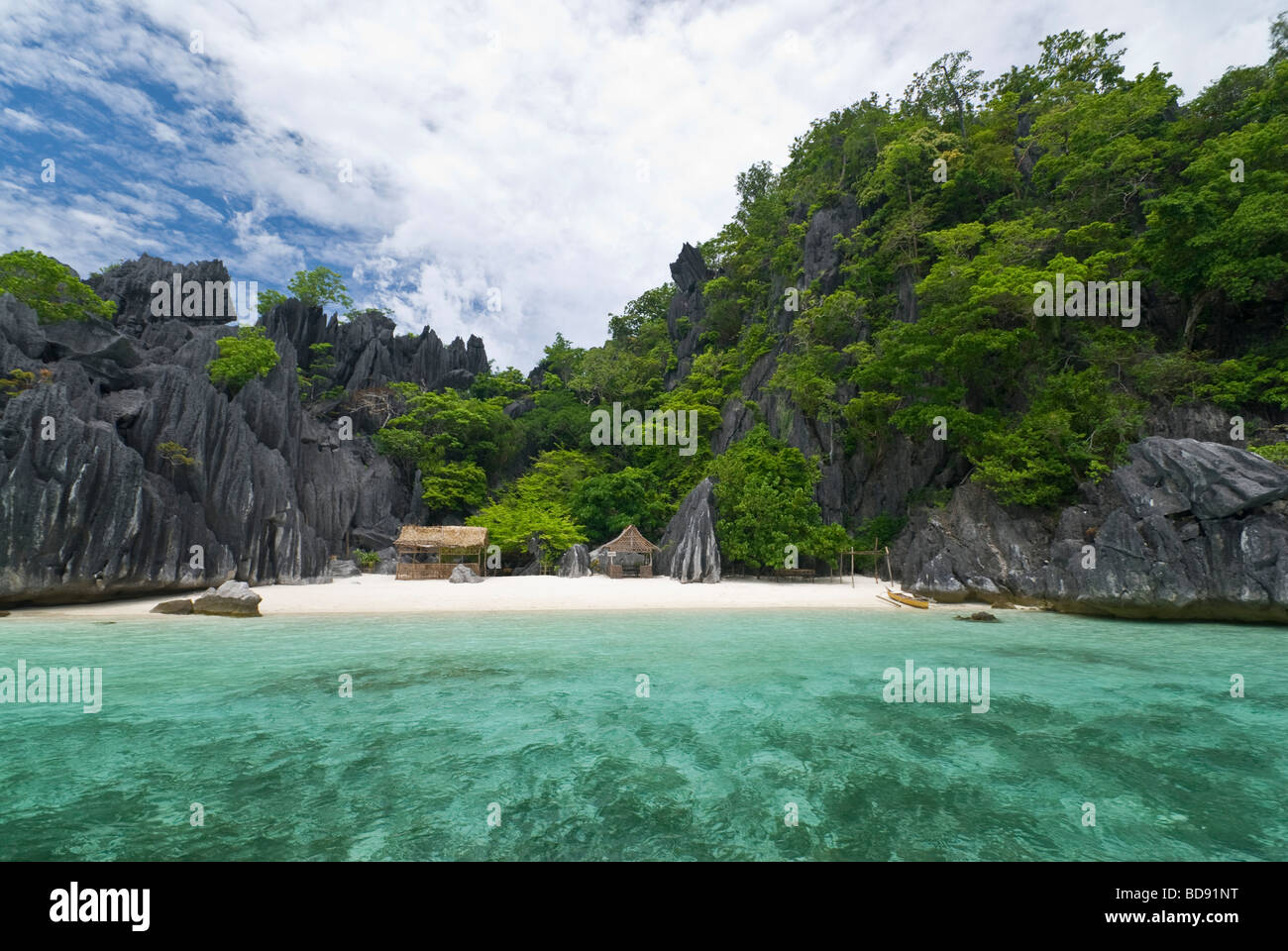 Tropischer Strand, Busuanga, Palawan, Philippinen Stockfoto