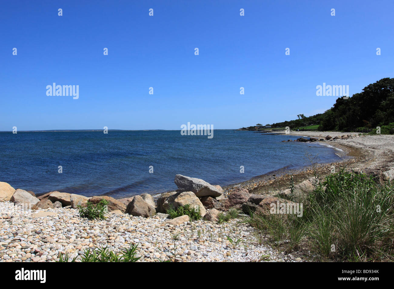Gardiner Bay, Kamin Village, East Hampton, Long Island NY Stockfoto
