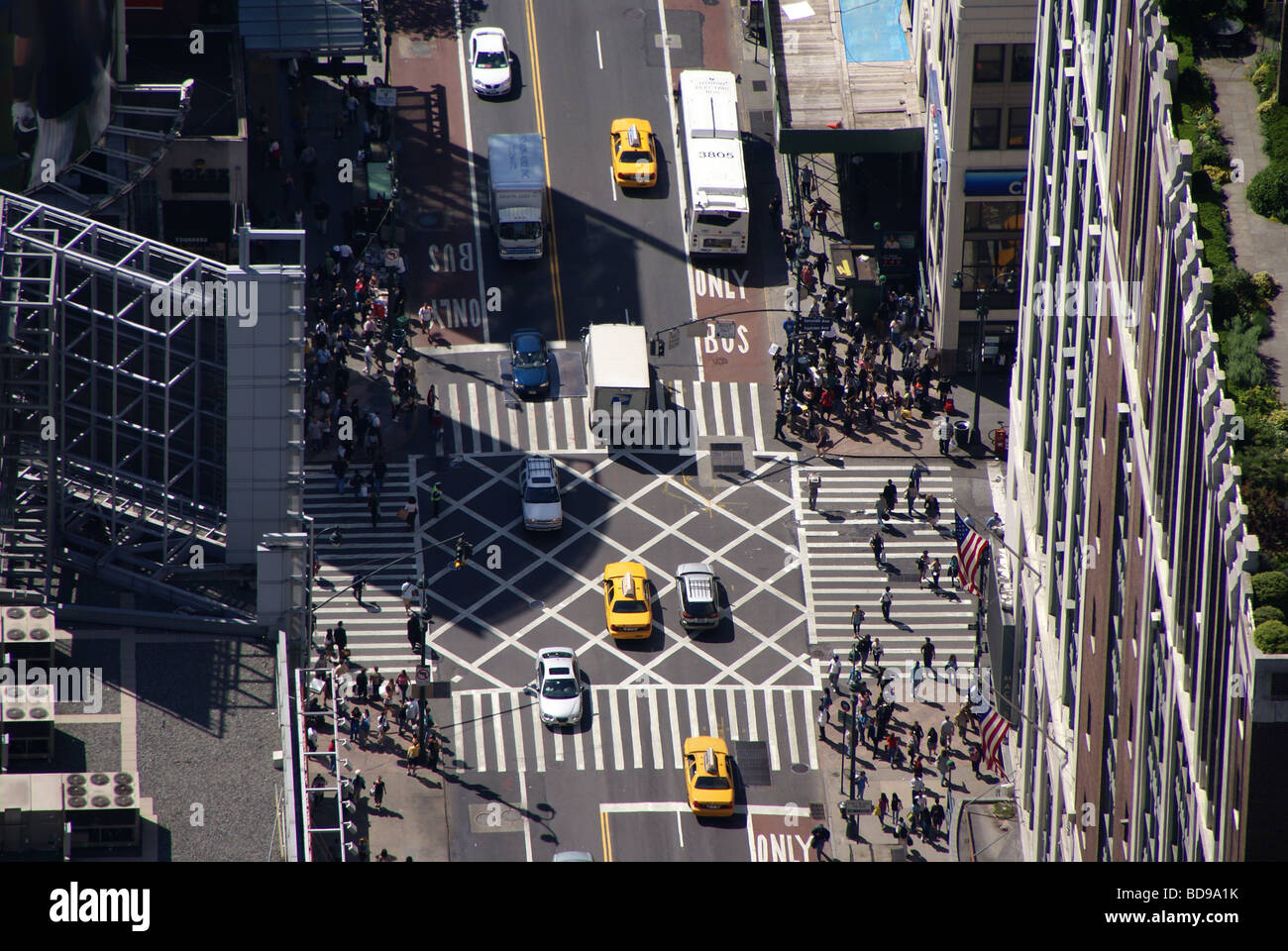 Kreuzung in Manhattan, New York Stockfoto
