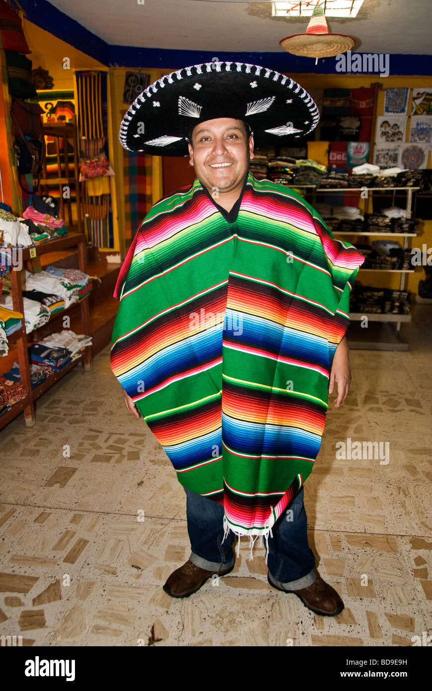 eine mexikanische Mann im Sombrero, Mexiko Stockfoto