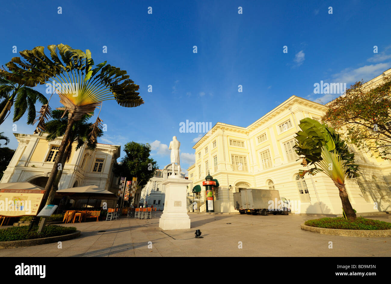 Die Sir Stamford Raffles Landing Site, Singapore SIN Stockfoto