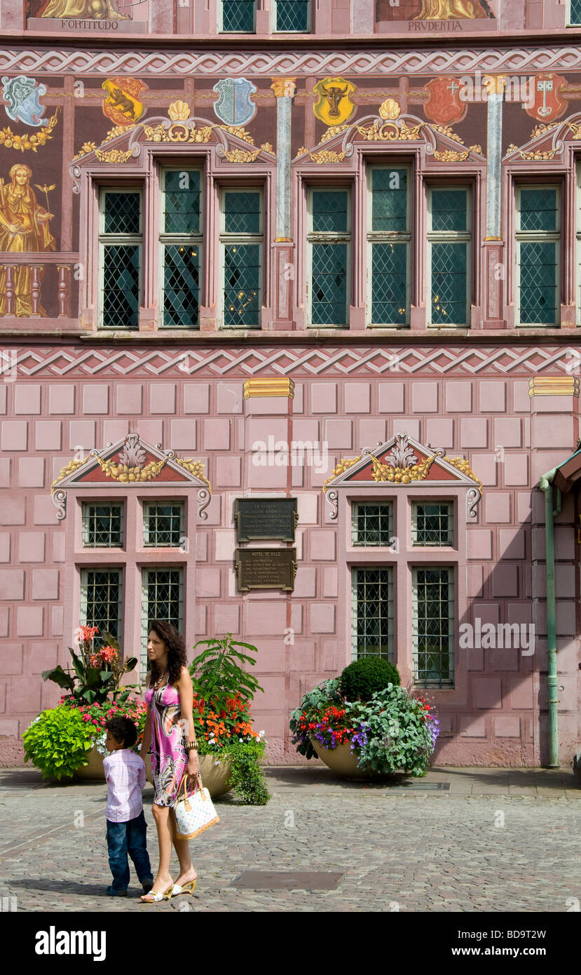 Mülhausen, Elsass, Frankreich. Hotel de Ville (Rathaus) Stockfoto