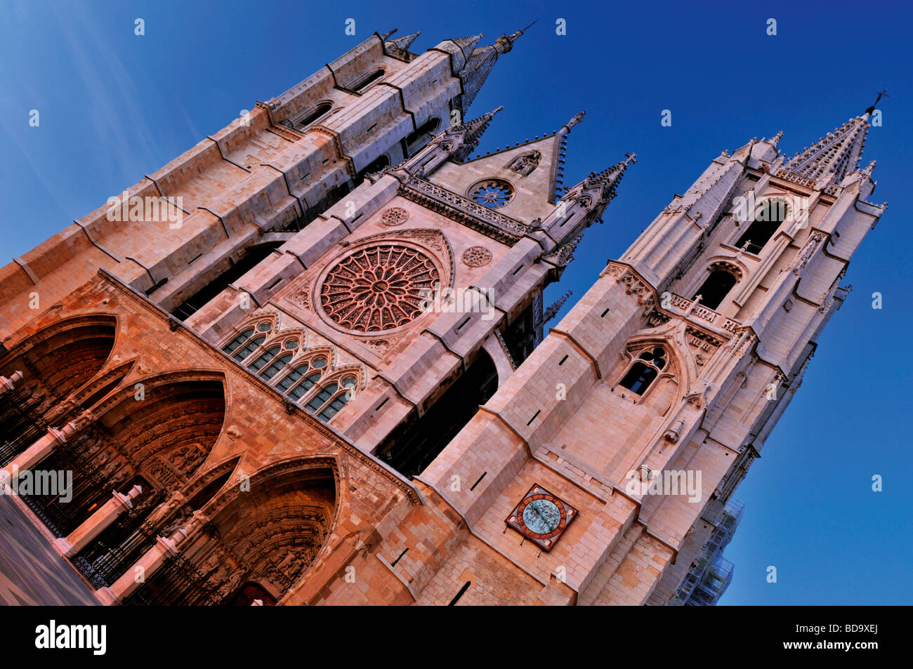 Spanien, Jakobsweg: Kathedrale Santa Maria De La Regla in Leon Stockfoto