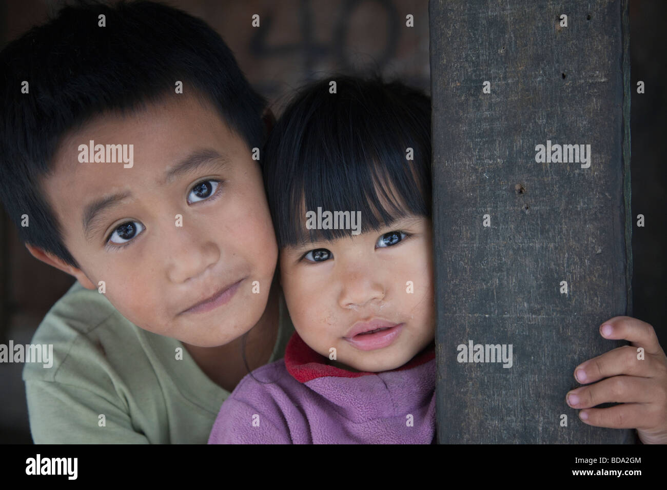 Junge Einheimische junge und Mädchen Banaue Ifugao Provinz Northern Luzon Philippinen Stockfoto