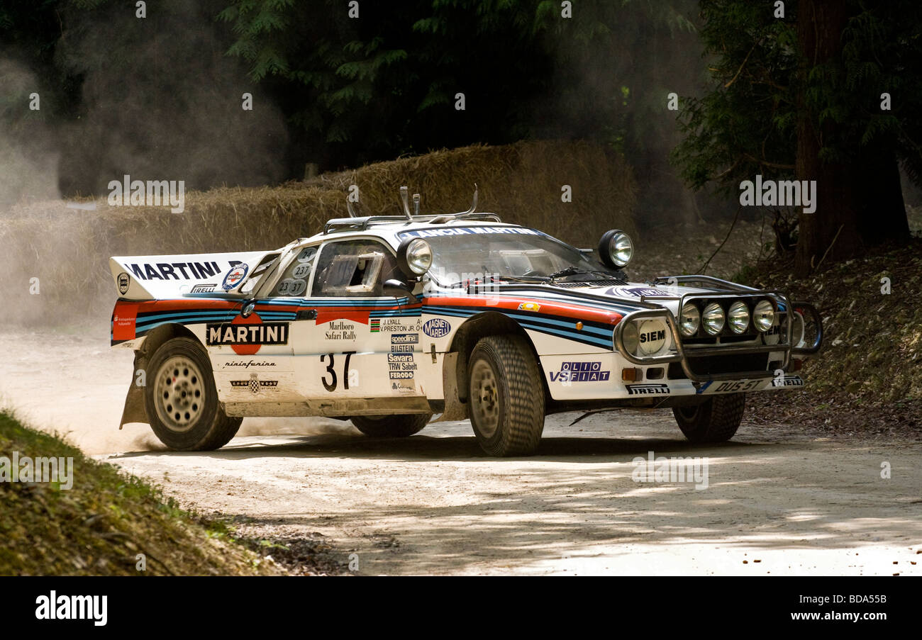 1983 Lancia Rallye 037 in Safari Rallye Spezifikation auf dem Goodwood Festival of Speed, Sussex, UK. Stockfoto