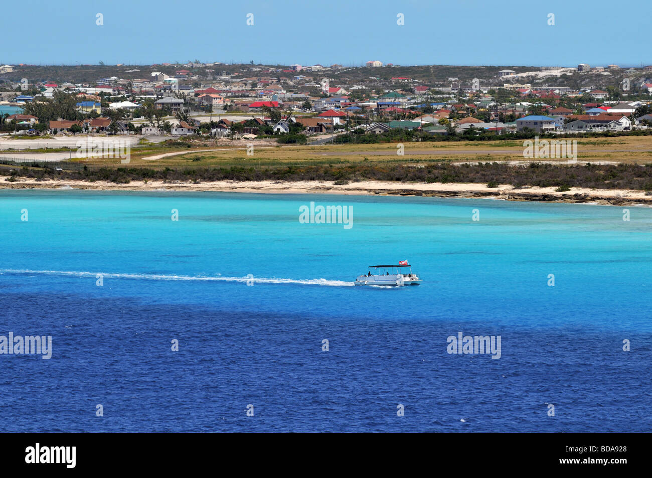 Blick auf Grand Turk Island in British West Indies Stockfoto