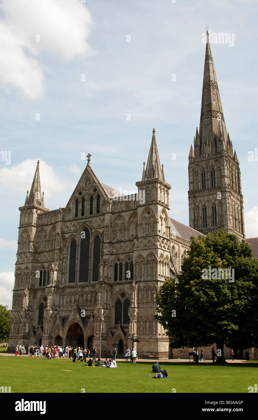 Kathedrale von Salisbury, Wiltshire Stockfoto