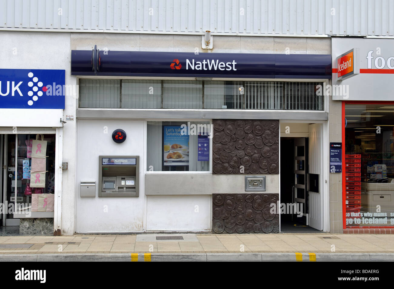 NatWest Bank, Wigston, Leicestershire, England, Vereinigtes Königreich Stockfoto