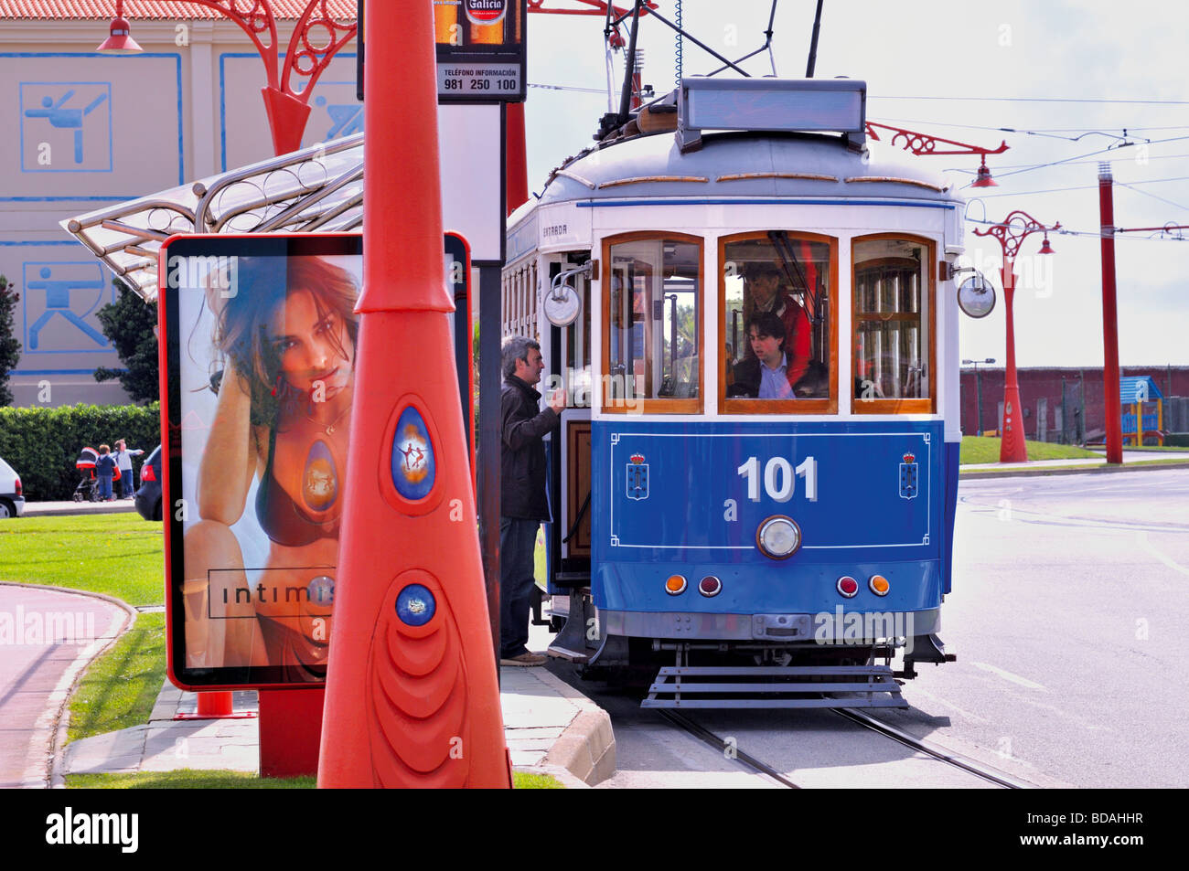 Spanien, Galicien: Paseo Maritimo in A Coruña Stockfoto