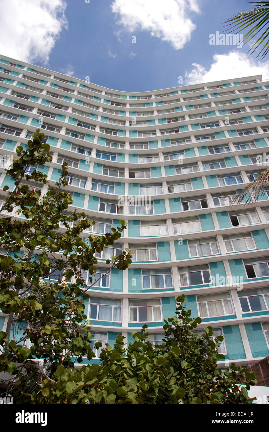 Die klassischen 60er Jahre Ära Riviera Hotel in Vedado, Havanna, Kuba. Stockfoto