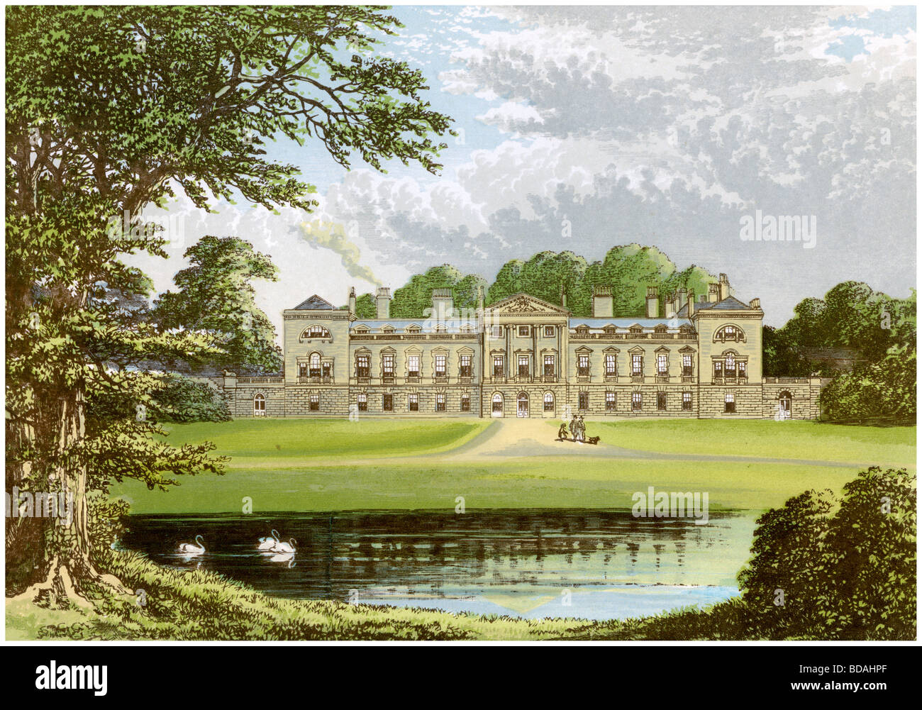 Woburn Abbey, Bedfordshire, Haus des Herzogs von Bedford, c 1880. Artist: Unbekannt Stockfoto