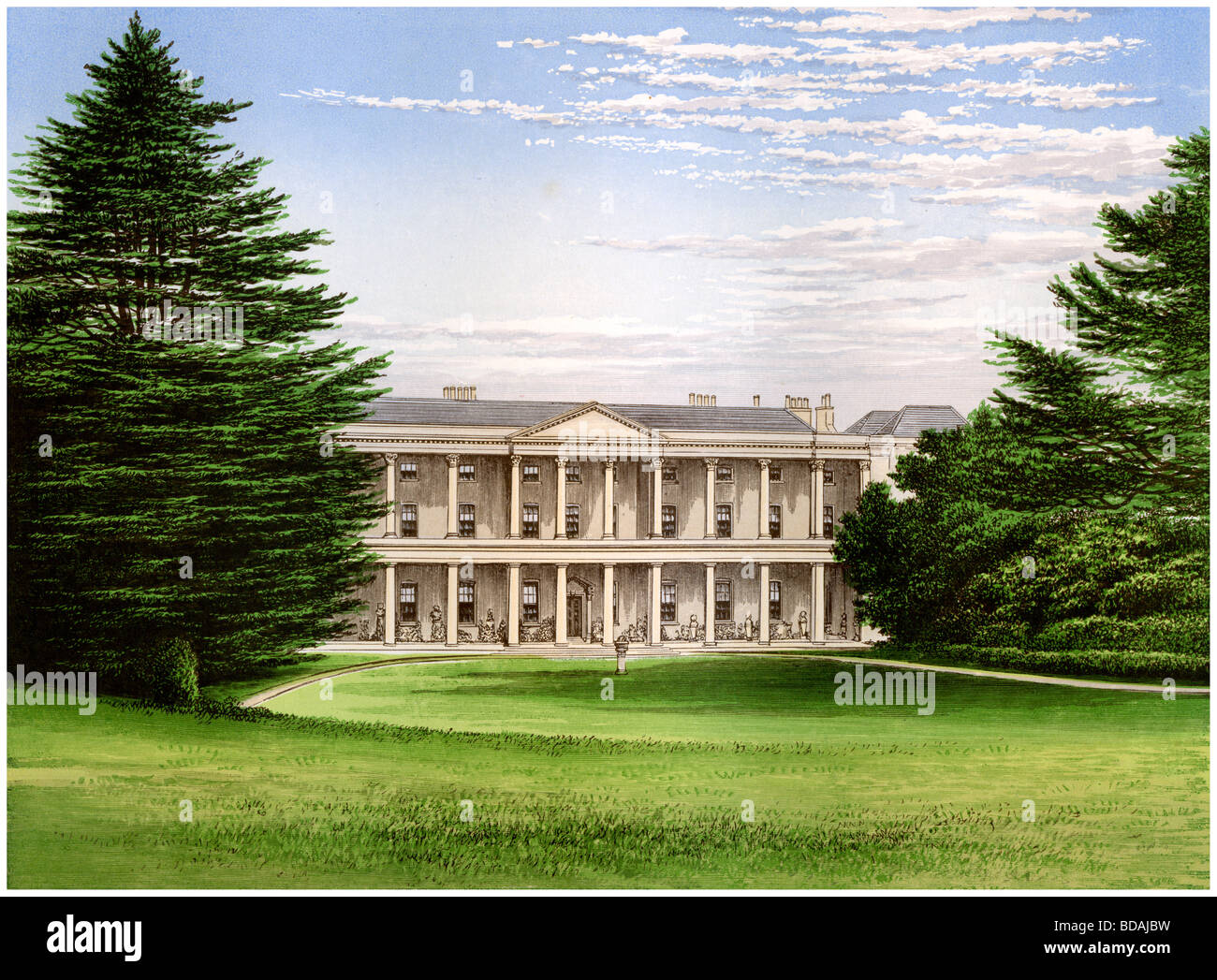 West Wycombe Haus, Buckinghamshire, Heimat der Baronet Dashwood, c 1880. Artist: Unbekannt Stockfoto