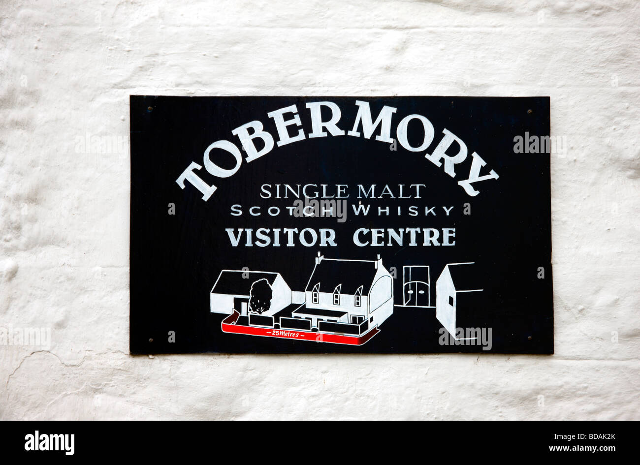 Tobermory single-Malt Whisky Besucher Zentrum Zeichen Stockfoto