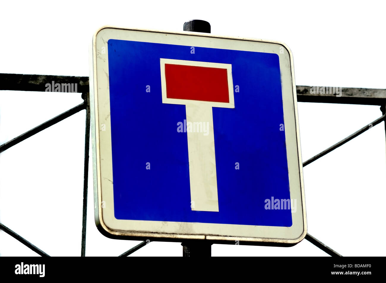 Paris Frankreich, Straßenszene Detail „Französisches Straßenschild“ Sackgasse Stockfoto