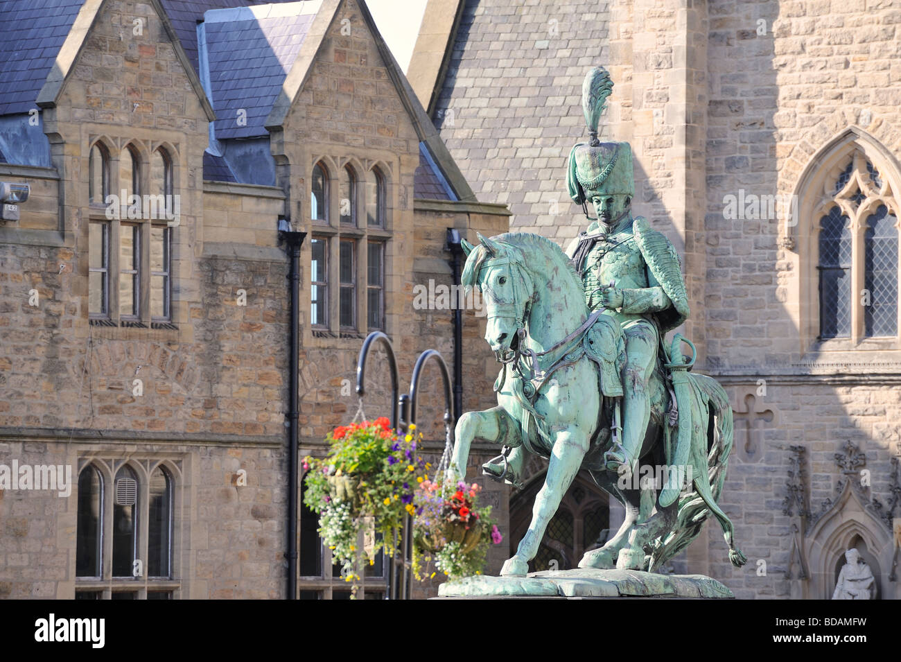 Durham-Marktplatz der Marquis von Londonderry Charles William Vane Tempest Stewart-Statue. Stockfoto