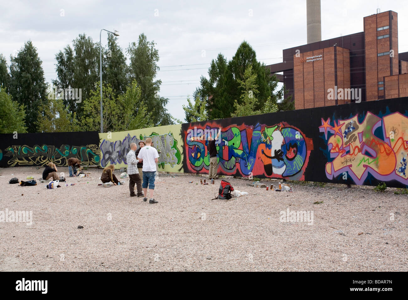 Graffiti Malen im freien Stockfoto