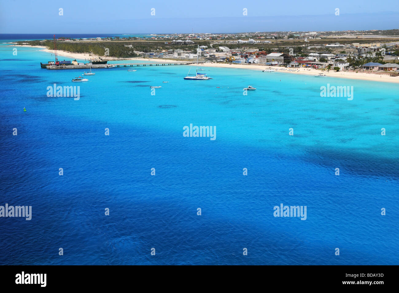 Blick von der Küste von Grand Turk Island British West Indies Stockfoto