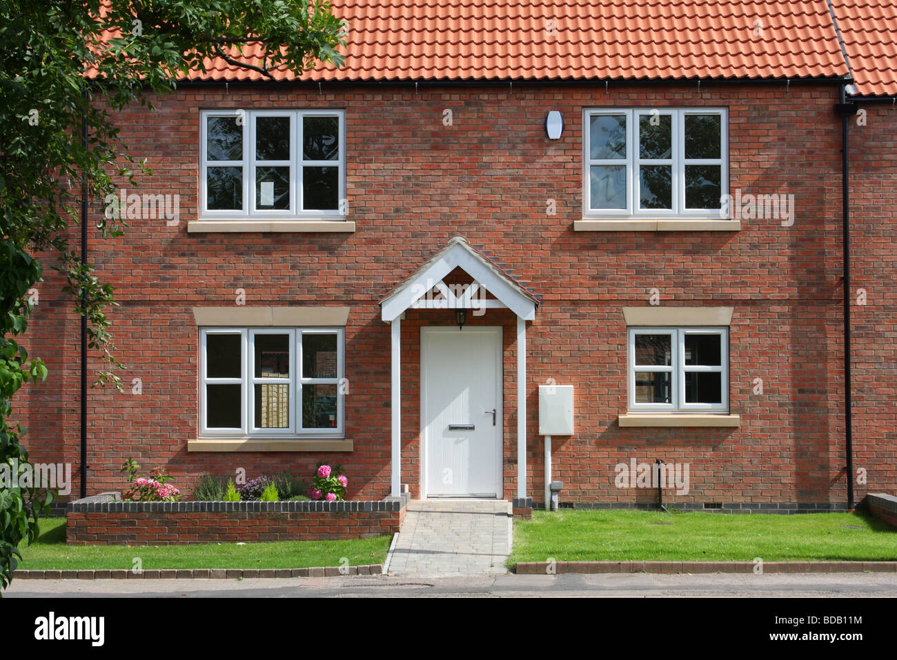 Ein neues Build-Haus im Dorf Shelford, Nottinghamshire, England, Großbritannien Stockfoto
