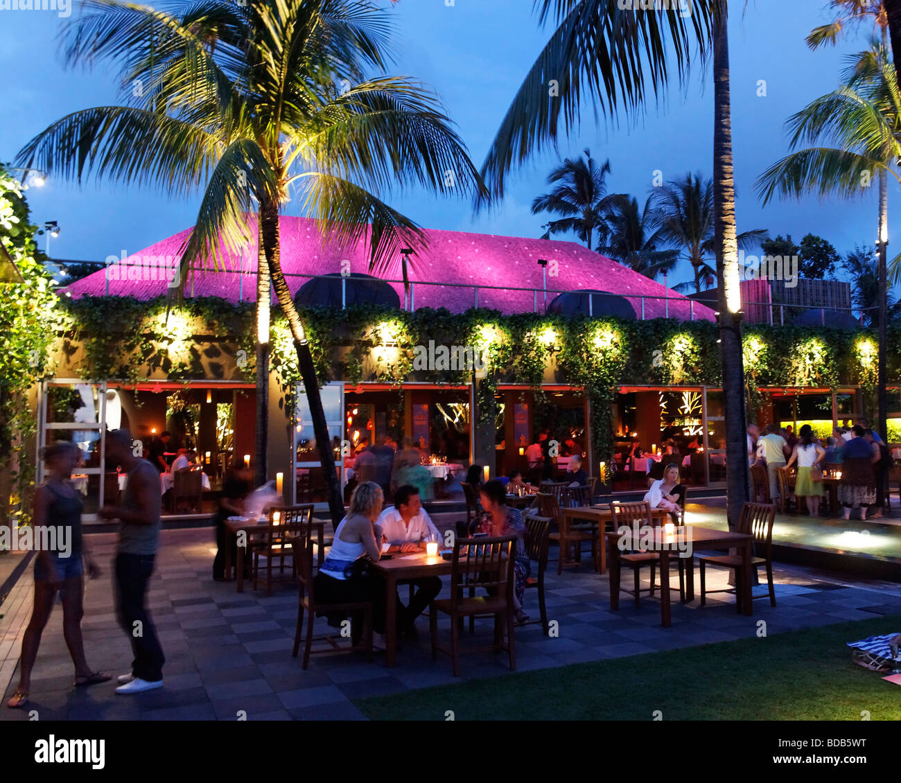 KU DE TA Lounge-Bar am Strand in Seminyak Bali Indonesien Stockfoto