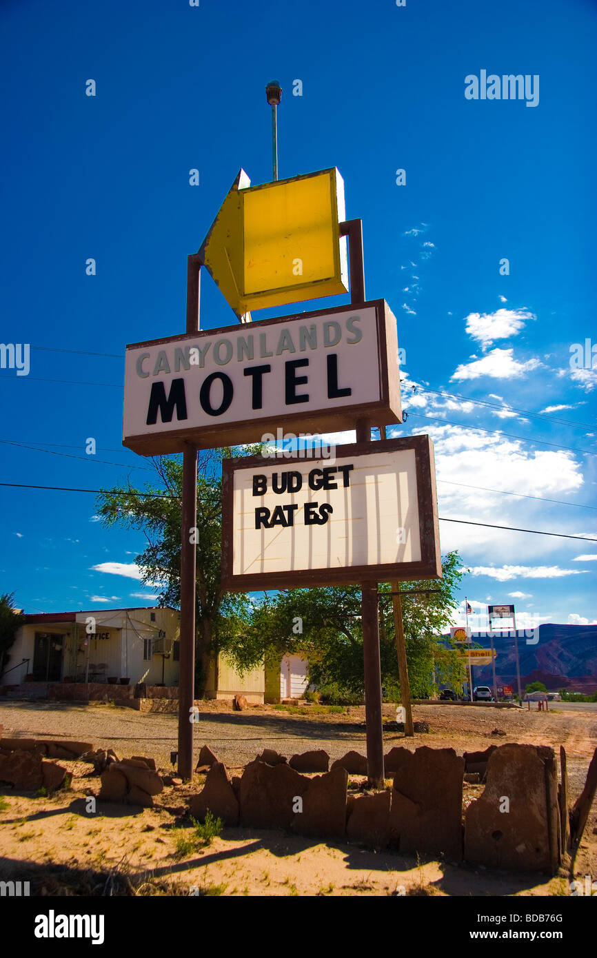 Motel-Schild im Südwesten USA Stockfoto