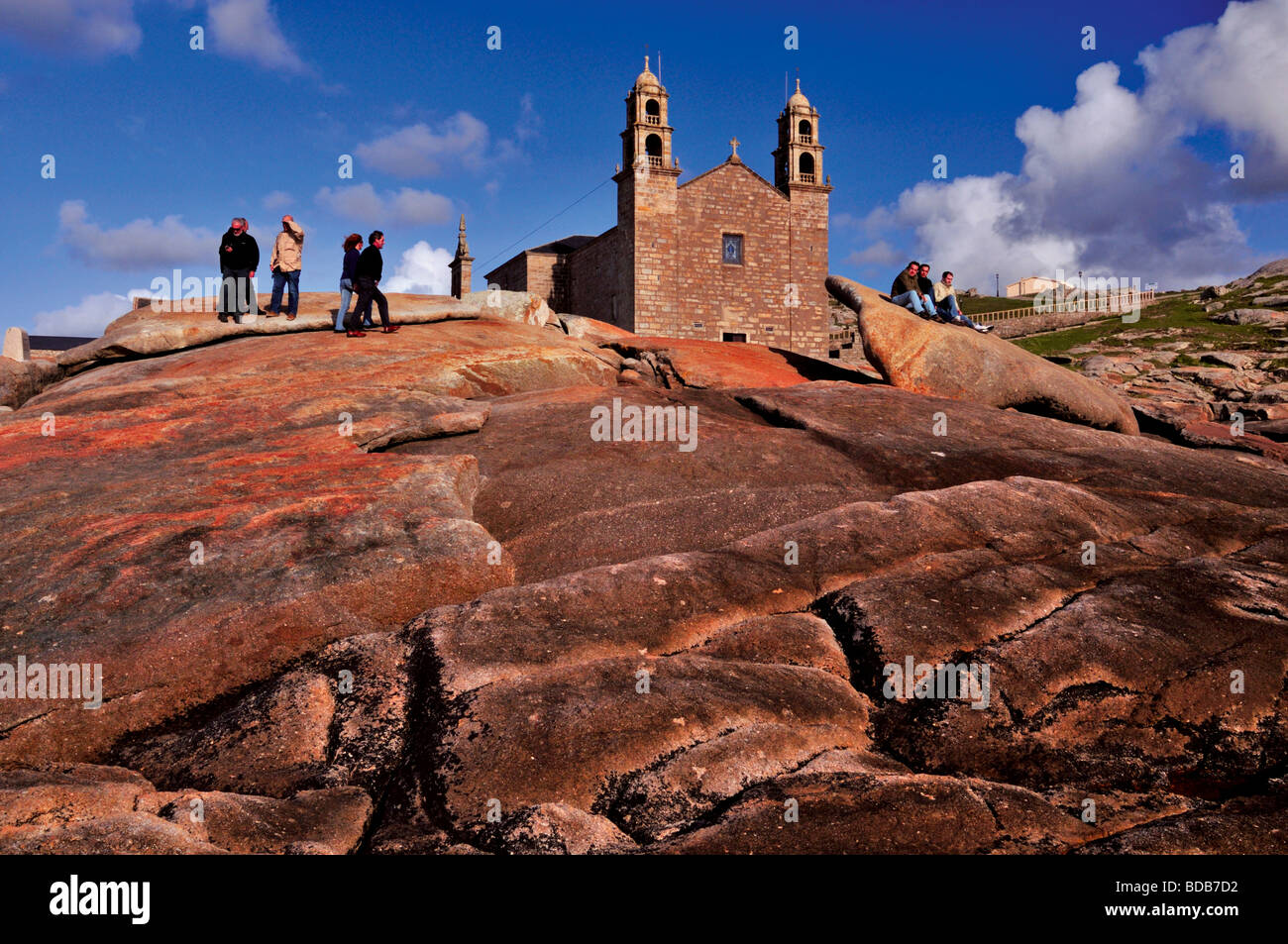 Spanien, Galicien: Wallfahrtskirche Virxe da Barca in Muxía Stockfoto