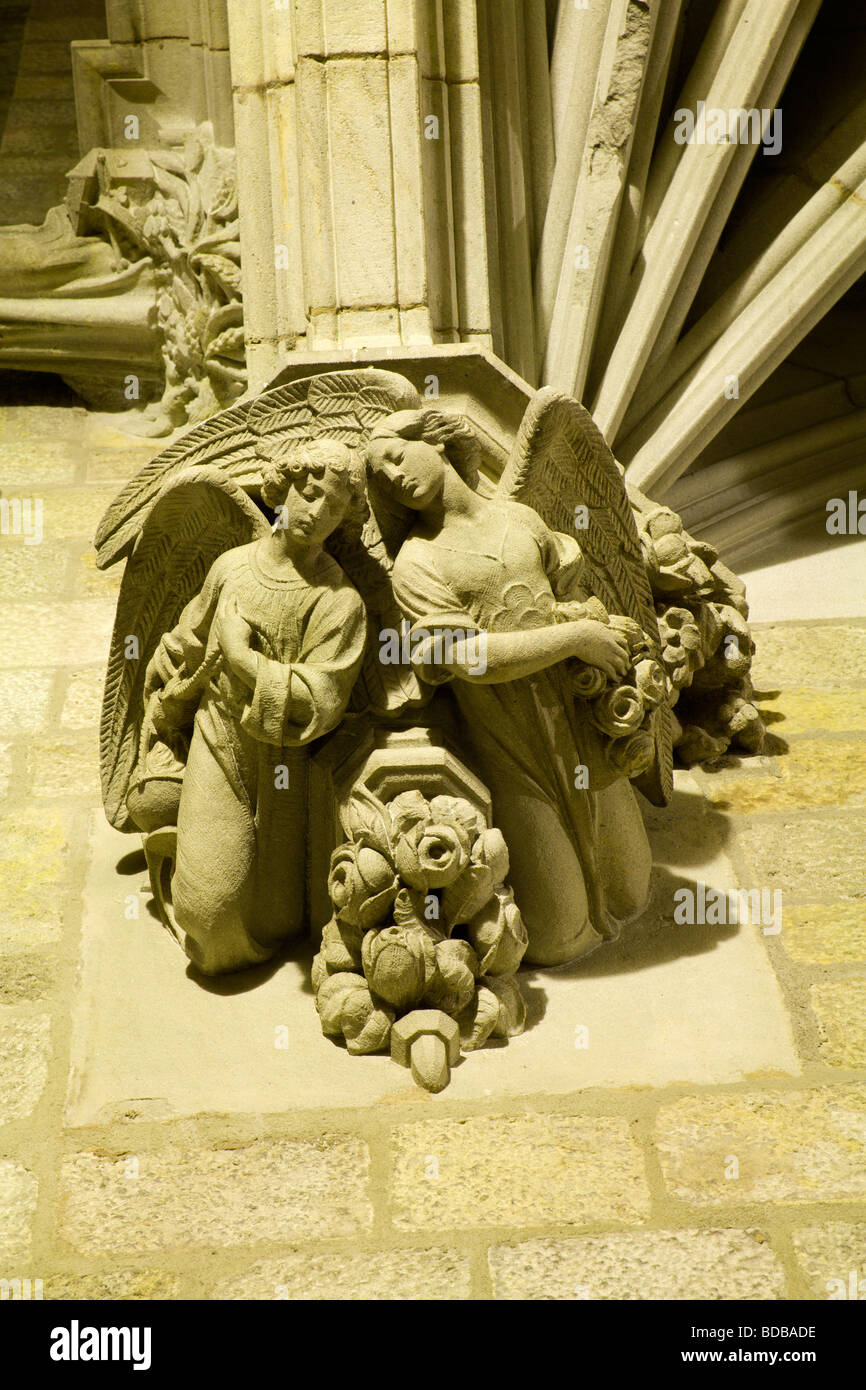 Gotischen Viertel Barcelona - Engel aus alten gotischen Haus- Stockfoto