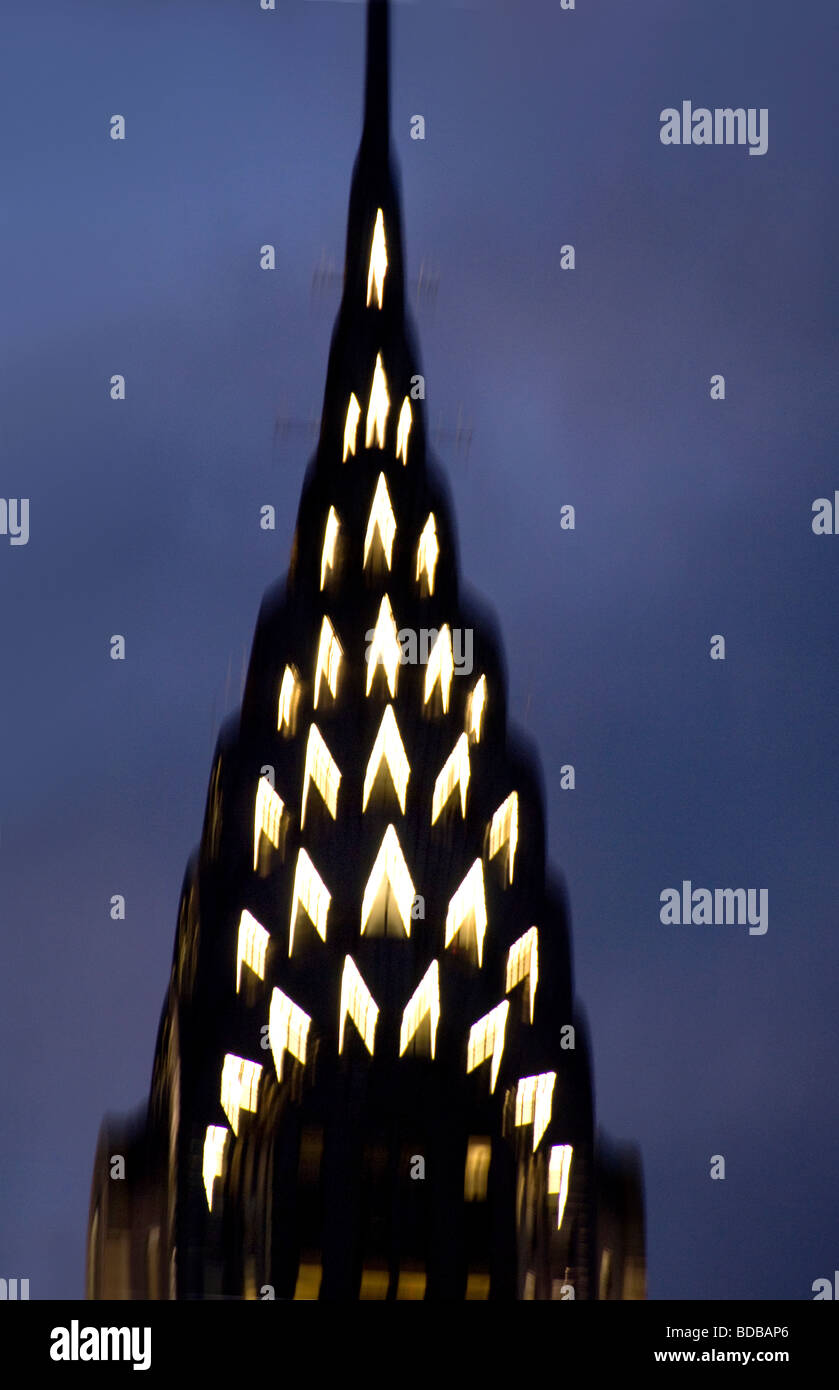 Das Chrysler Building bei Nacht Stockfoto