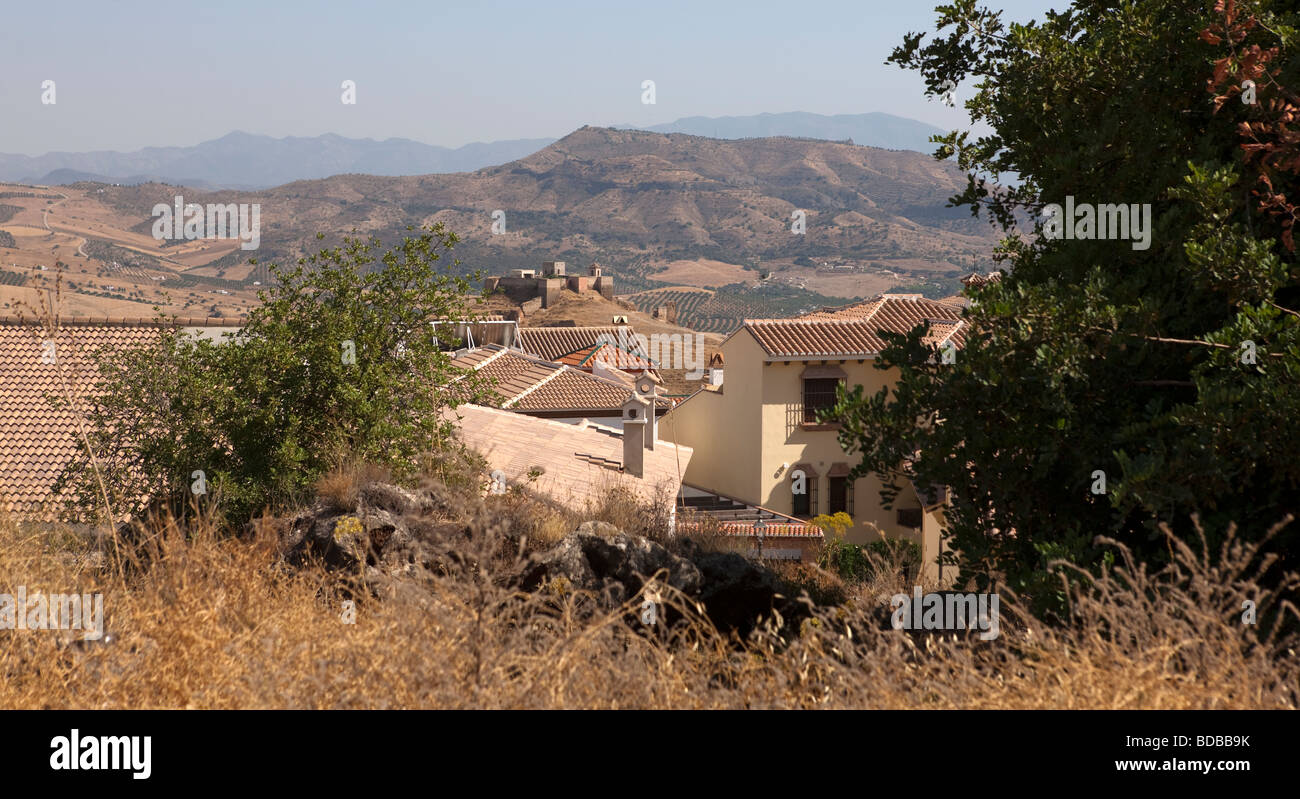 Castillo Arabe. Alora. Malaga. Valle del Sol Andalusien. Spanien. Europa Stockfoto