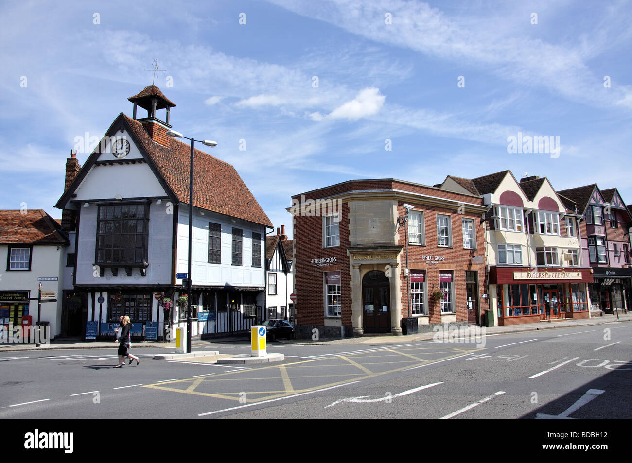 Altes Rathaus, Marktplatz, Great Dunmow, Essex, England, Vereinigtes Königreich Stockfoto