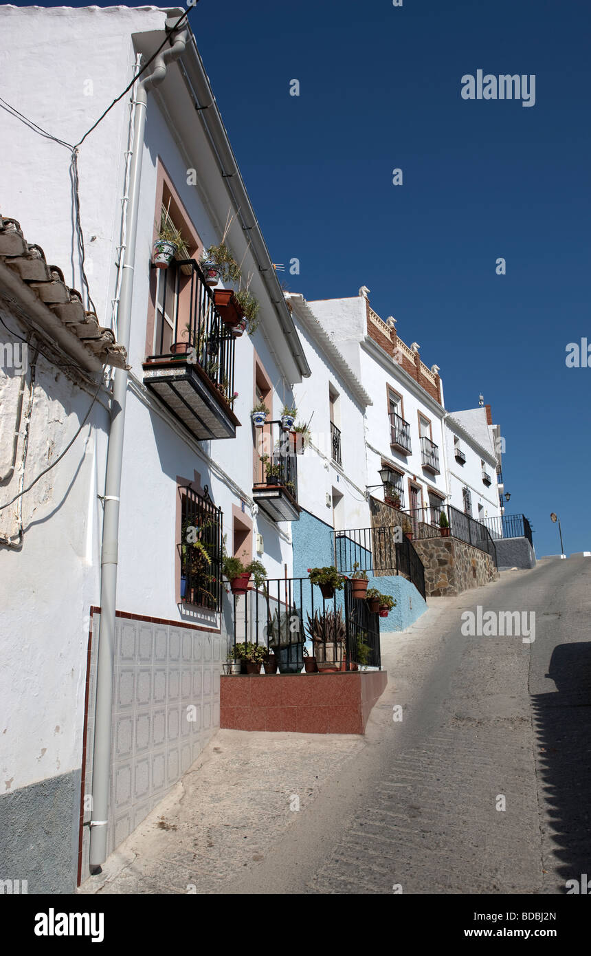 Weiße Dorf Alora. Malaga. Valle del Sol Andalusien. Spanien. Europa Stockfoto