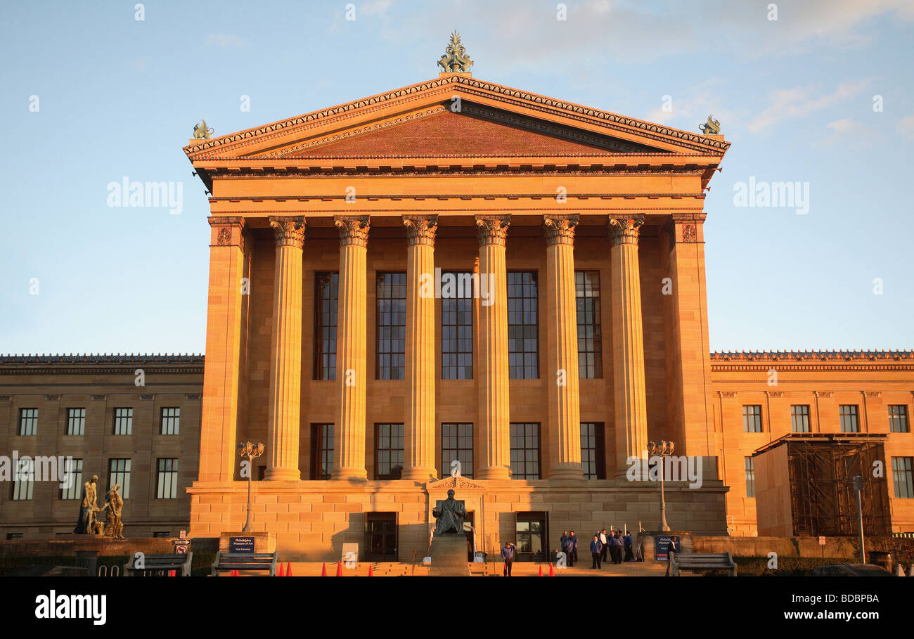 Eintritt in das Museum of Art, Philadelphia, USA Stockfoto