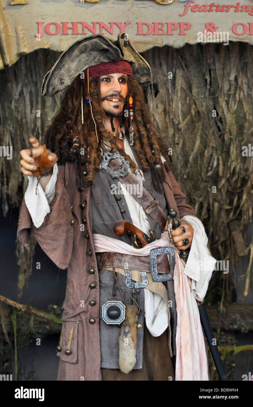 Wachsmodell außerhalb der Movieland Wax Museum am Clifton Hill, Niagara, Ontario. Stockfoto