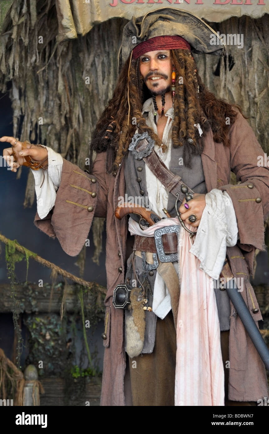 Wachsmodell außerhalb der Movieland Wax Museum am Clifton Hill, Niagara, Ontario. Stockfoto