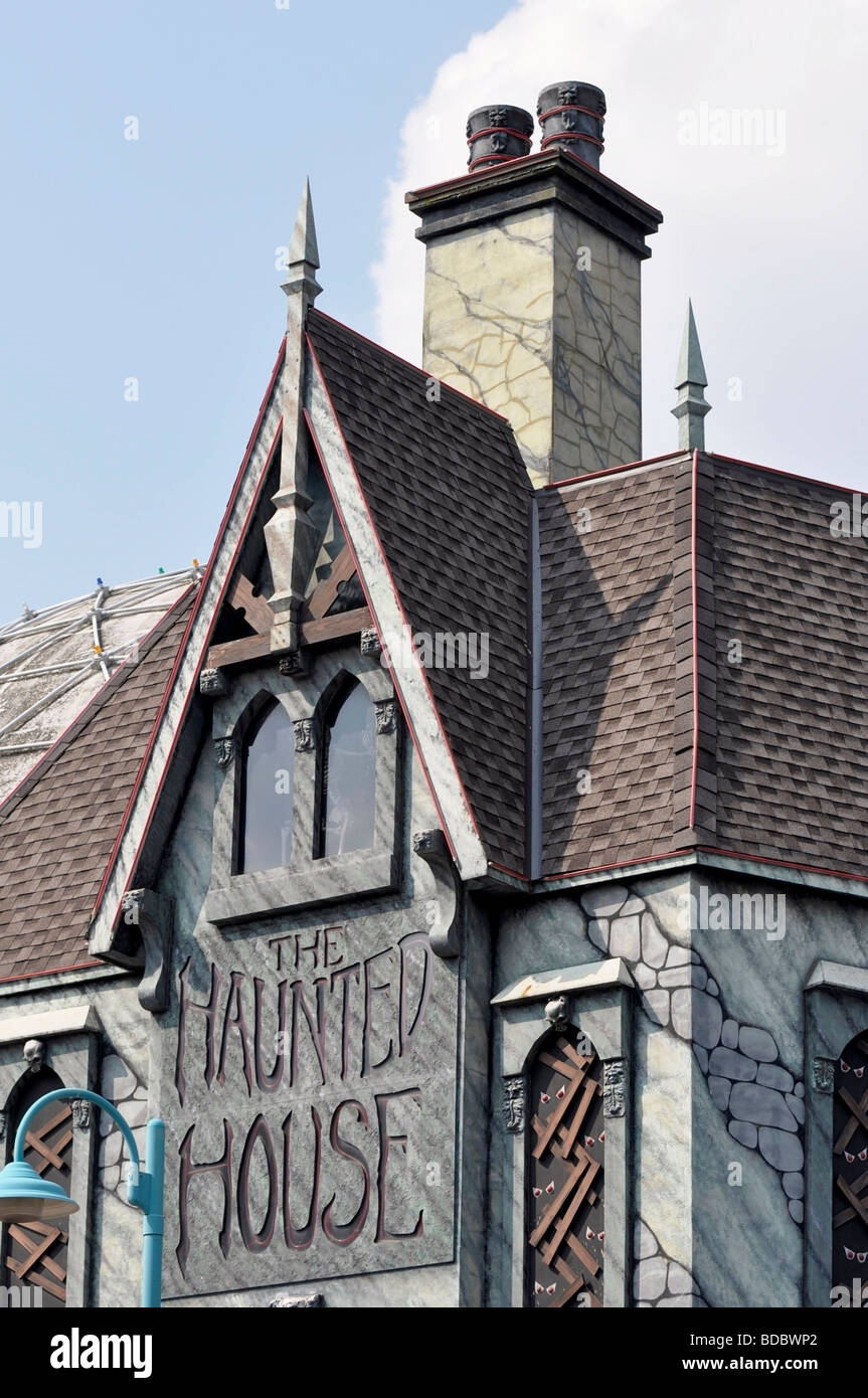 Attraktionen auf dem Clifton Hill, Niagara, Ontario - Haunted House Stockfoto