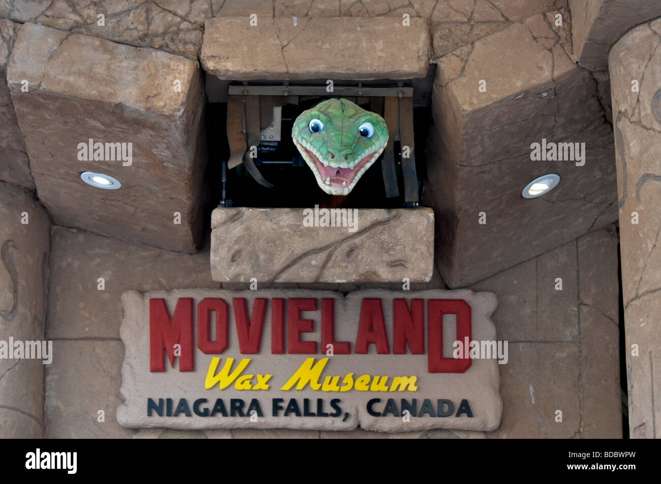 Außenseite der Movieland Wax Museum am Clifton Hill, Niagara, Ontario Stockfoto