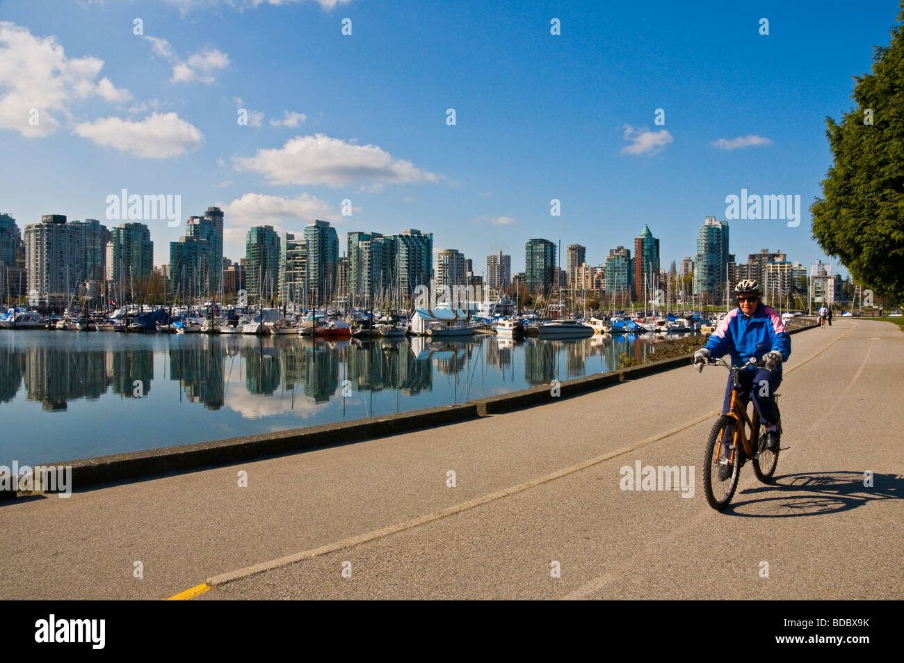 Radfahrer Stanley Park Vancouver British Columbia Stockfoto