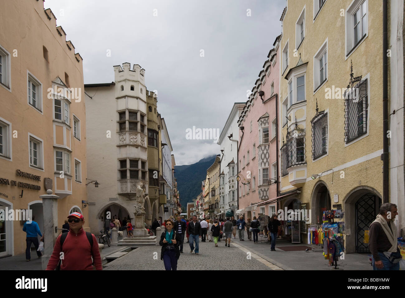 Main Street Sterzing Sterzing Alto Adige Südtirol Italien EU Stockfoto