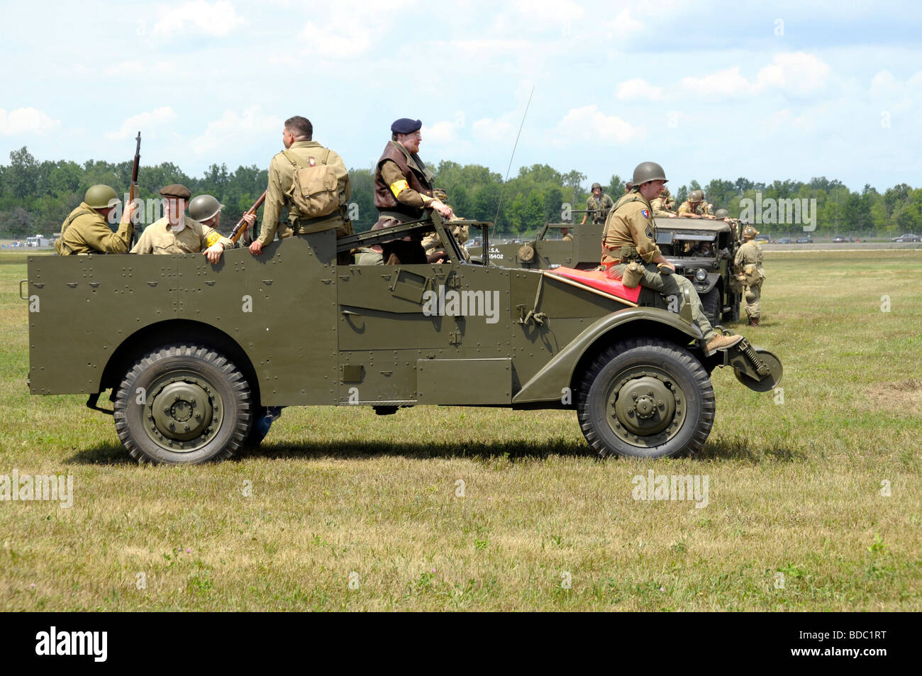 WWII Reenactment in Belleville, Michigan Stockfoto