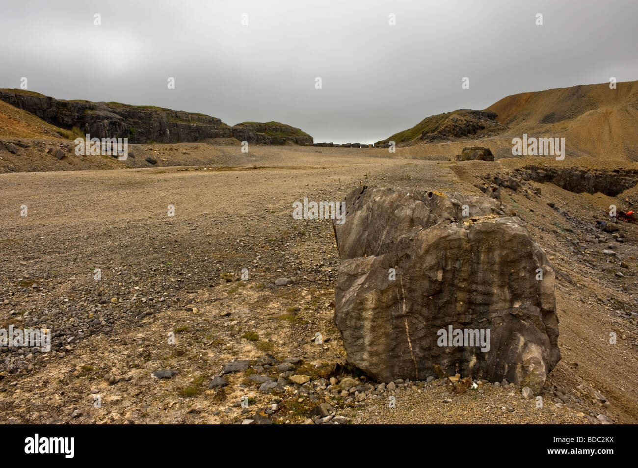 Ein verlassene Steinbruch in Wales Stockfoto